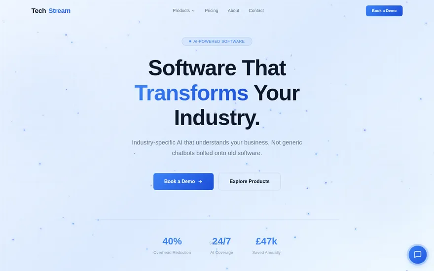 TechStream Software website homepage
