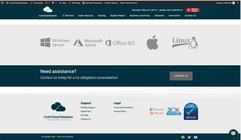crell cloud IT website